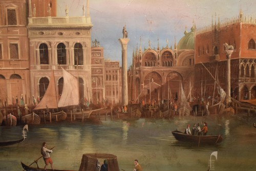 Venise, Bassin de Saint-Marc  Monogrammé E.M. et daté 1875 - Napoléon III